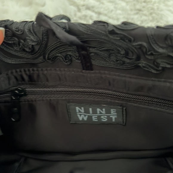 Nine West Black Embroidered Clutch with Straps - Picture 9 of 9